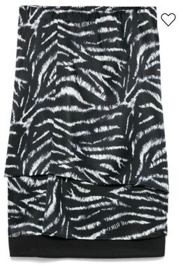 THE ATTICO SILK Layered MIDI SKIRT in Black & White NWT Size 40/ US 8